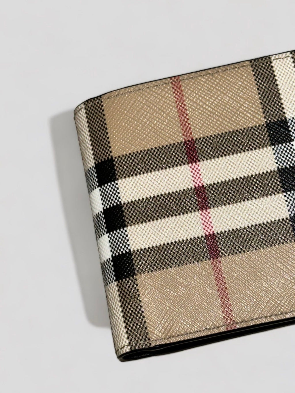 BURBERRY CHECK SLIM BIFOLD WALLET