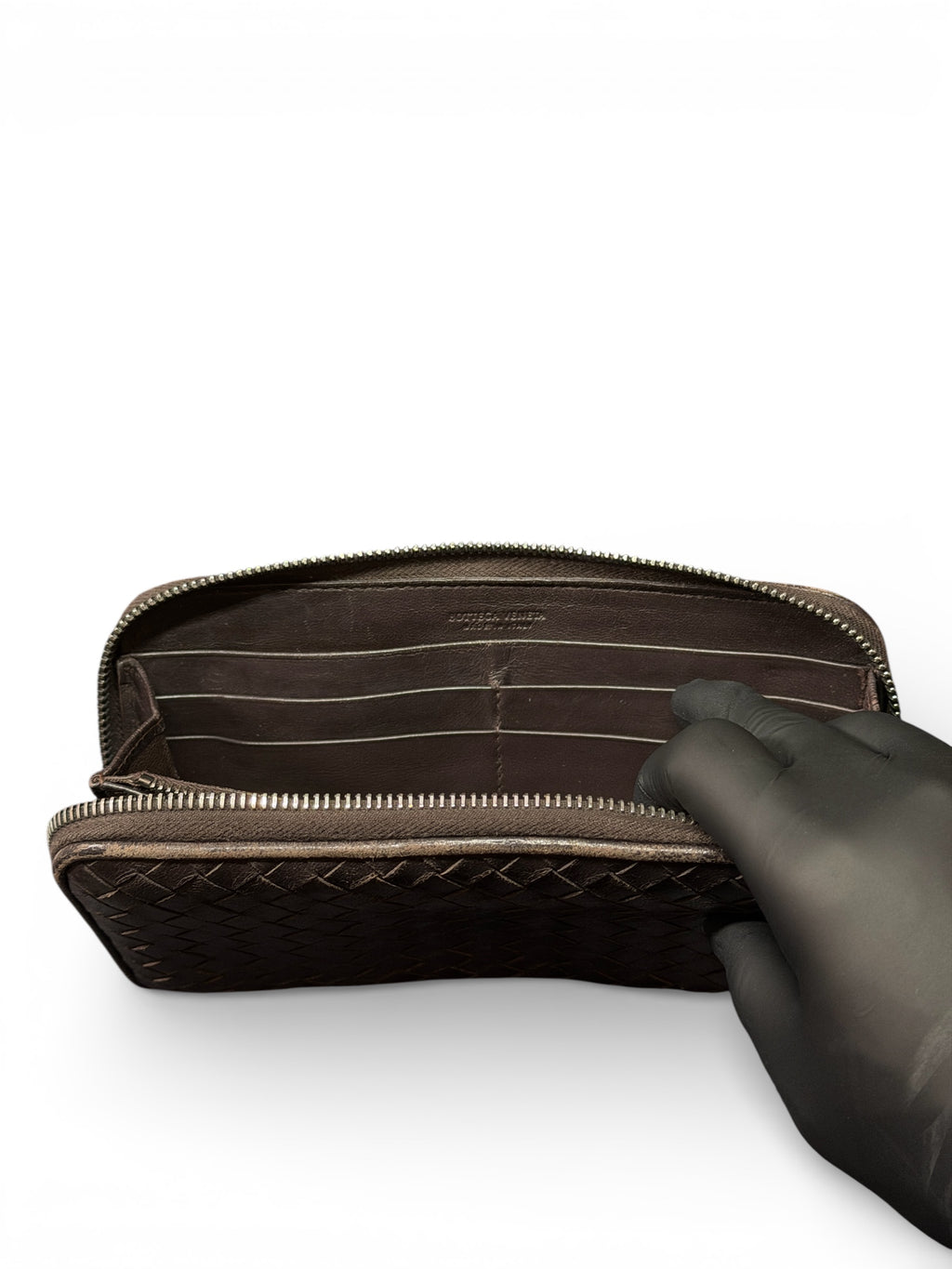 BOTTEGA VENETA INTRECCIATO PICCOLO ZIP AROUND WALLET