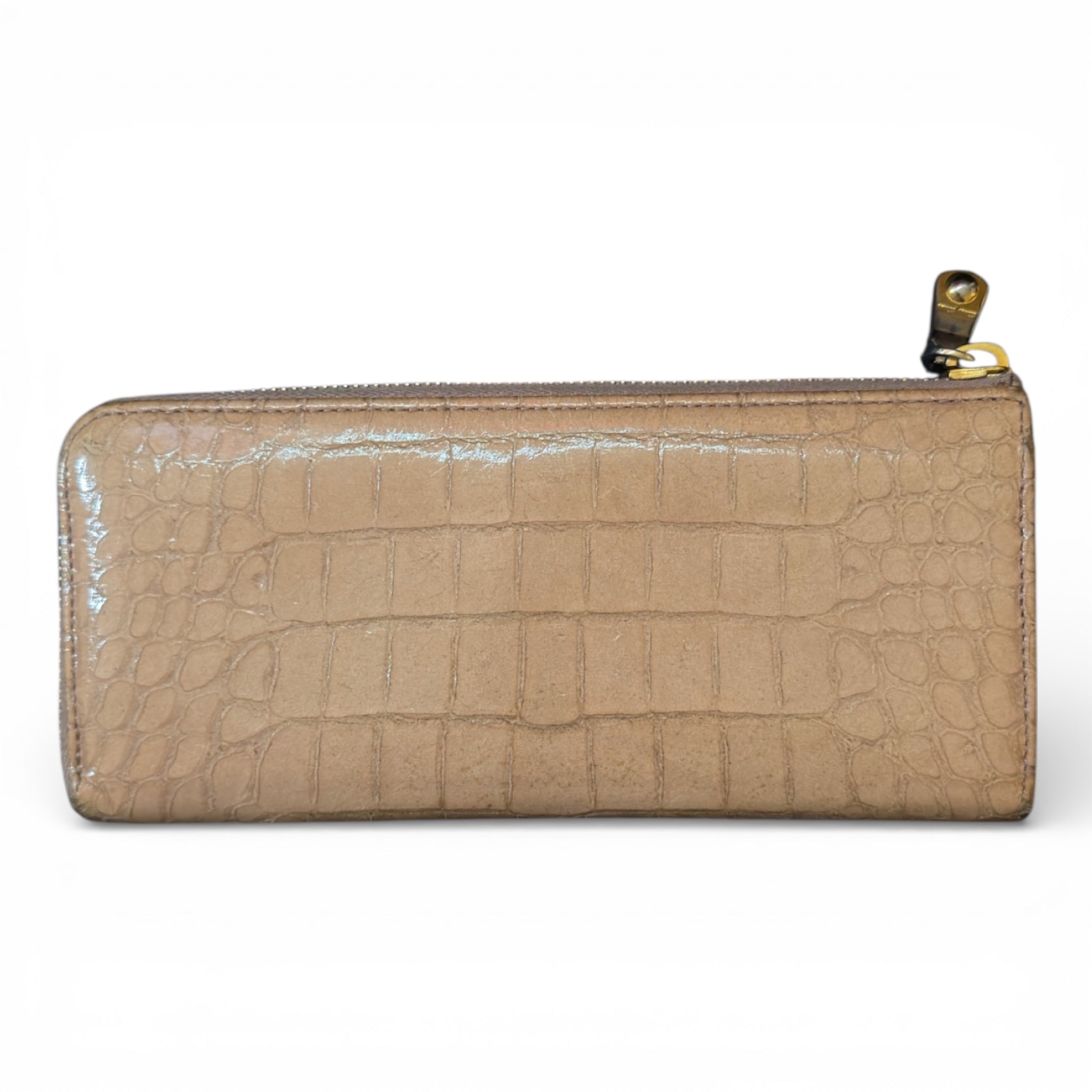 MIU MIU CROC EMBOSSED LAMBSKIN LARGE WALLET