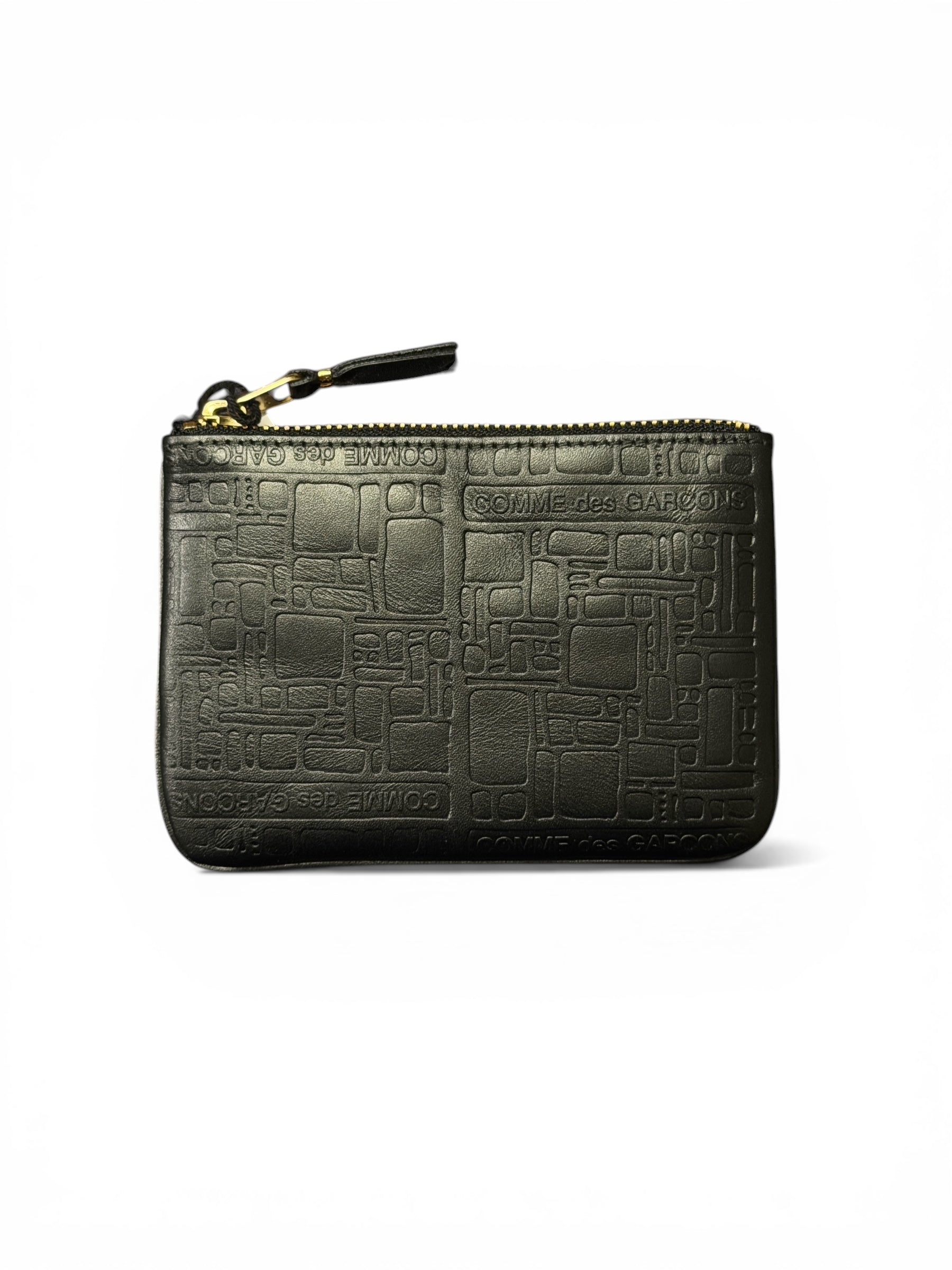 COMME DES GARÇONS EMBOSSED LOGOTYPE ZIP POUCH