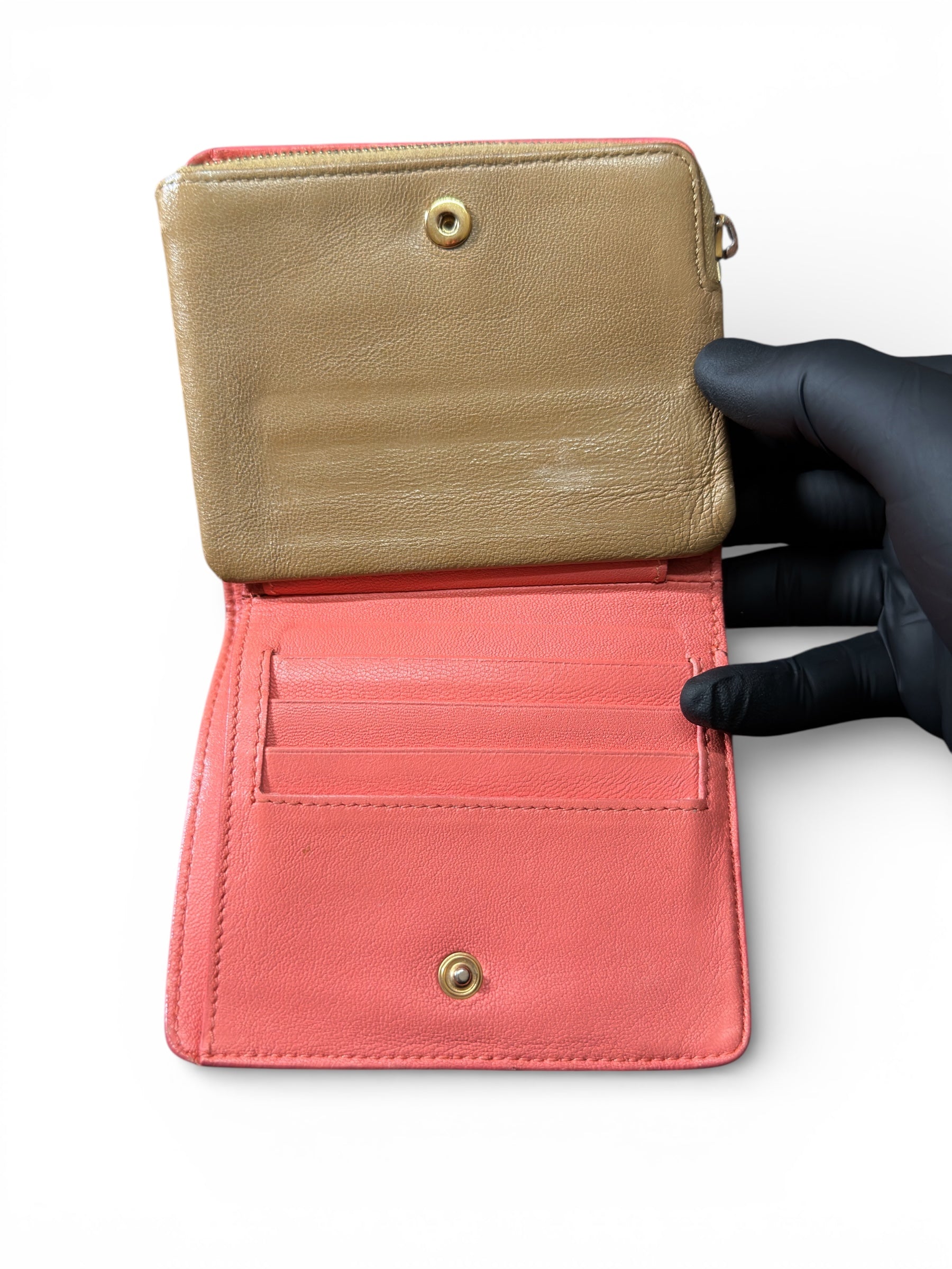 CELINE BICOLOUR COMPACT WALLET