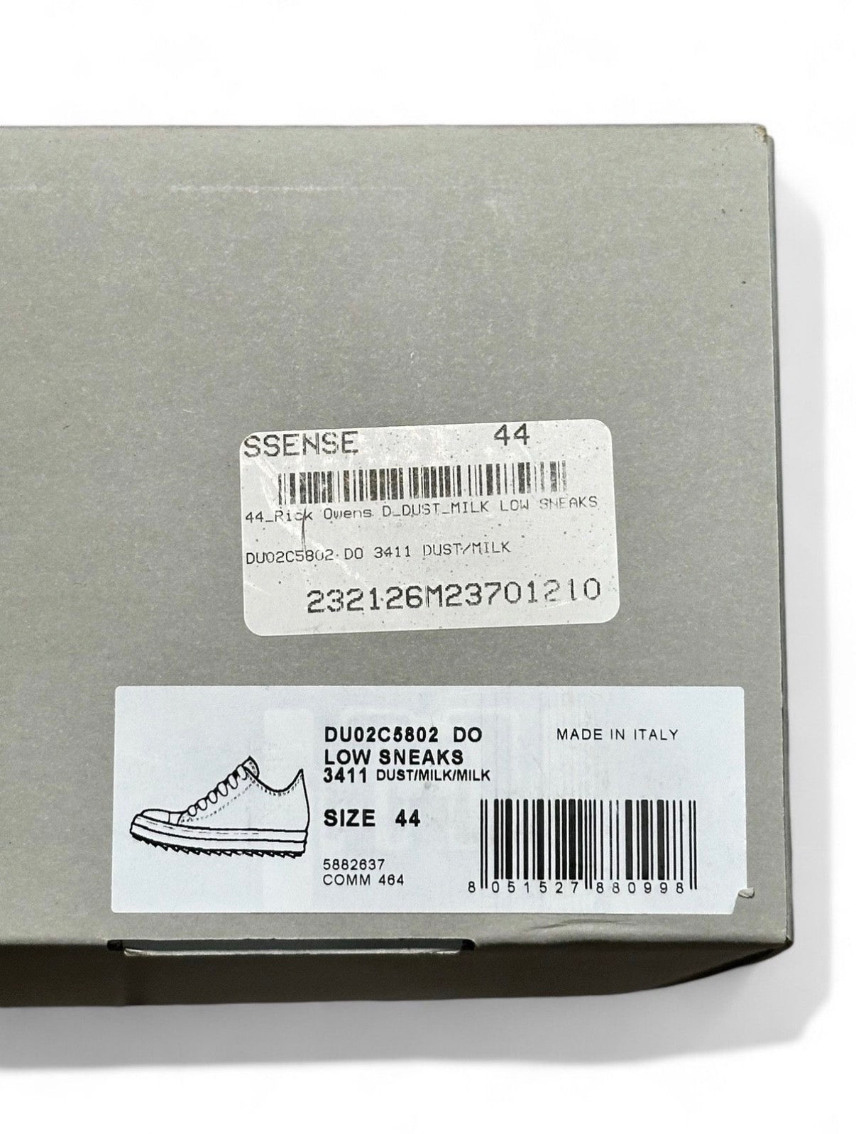RICK OWENS DRKSHDW LUXOR LOW SNEAKERS