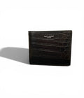 SAINT LAURENT PARIS EAST/WEST CROCODILE LEATHER BIFOLD WALLET