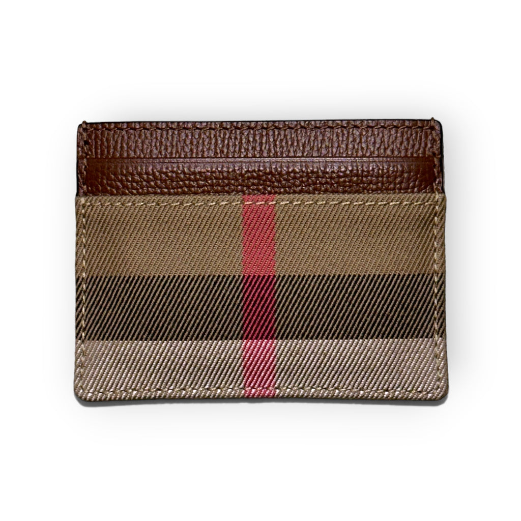 BURBERRY CHECK KNIT CARD CASE