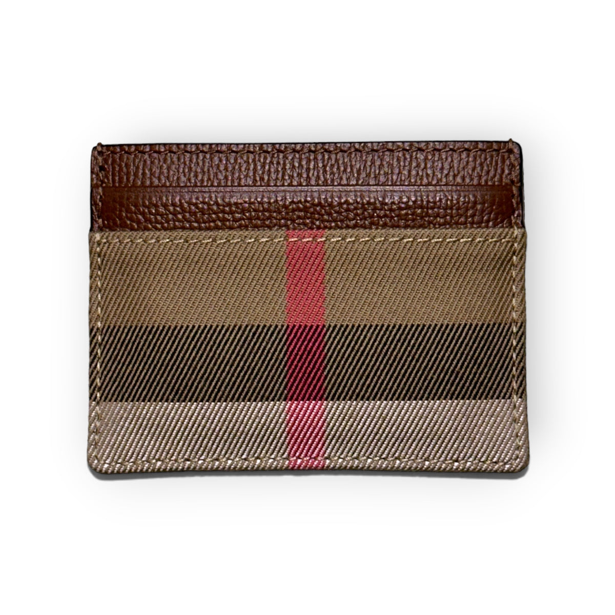 BURBERRY CHECK KNIT CARD CASE