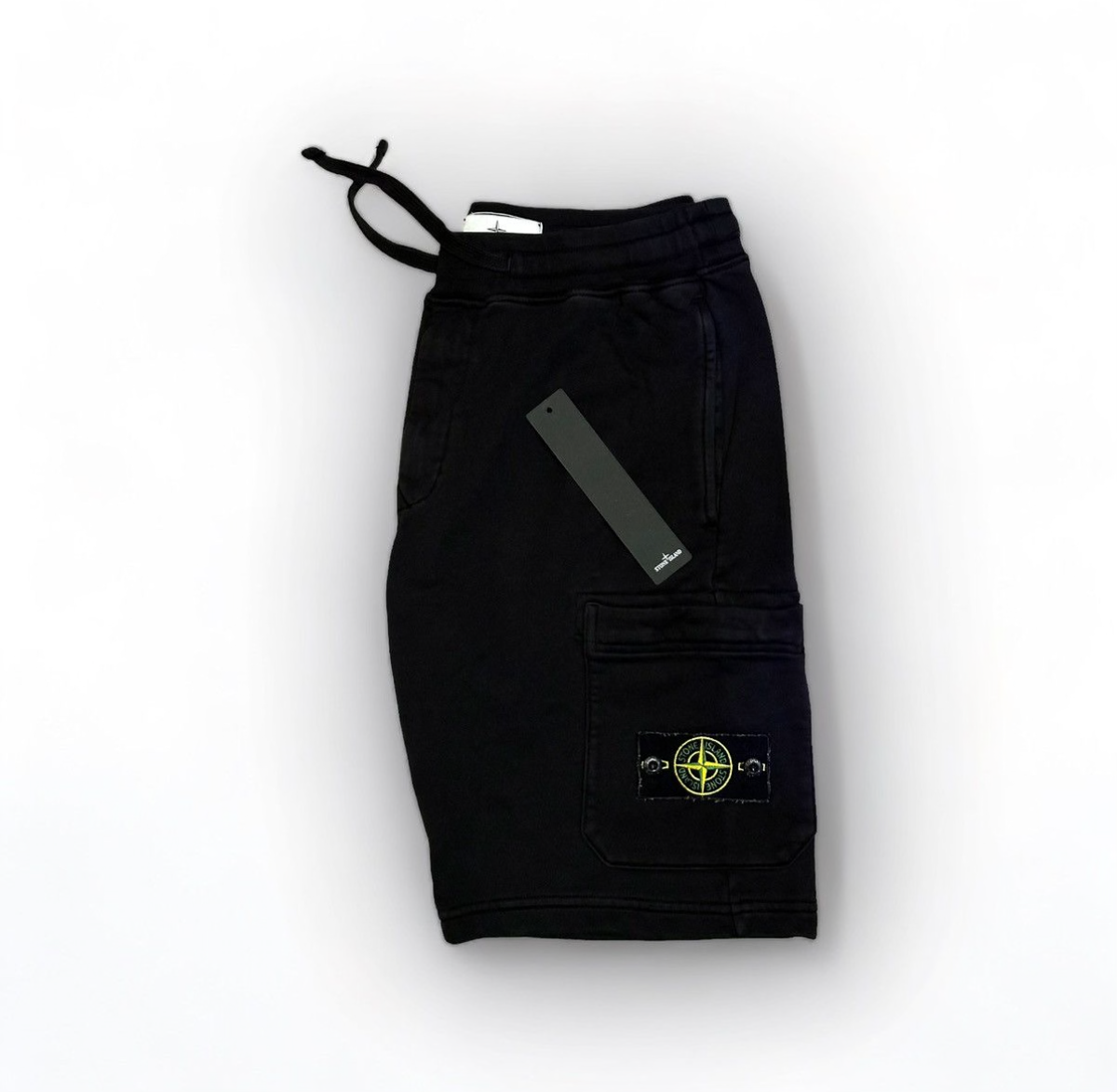 STONE ISLAND CARGO BERMUDA GARMENT DYED SWEATSHORTS