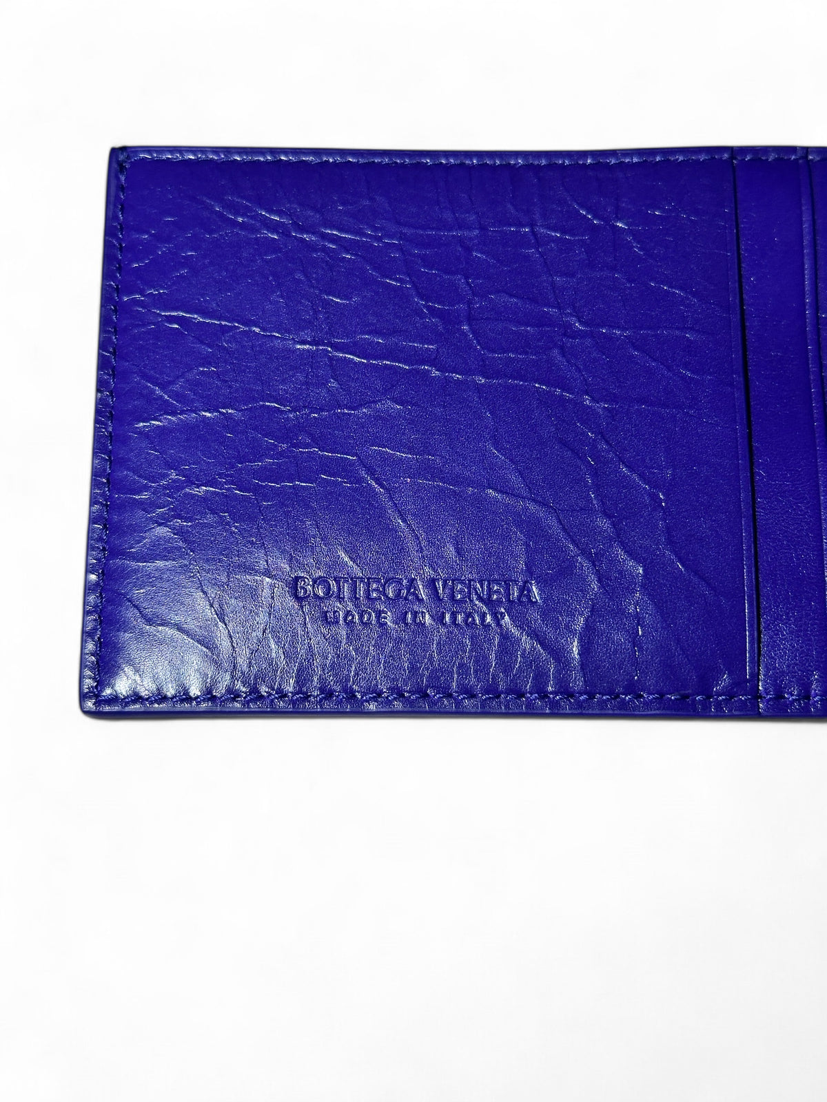 BOTTEGA VENETA PURPLE INTRECCIO CARD HOLDER