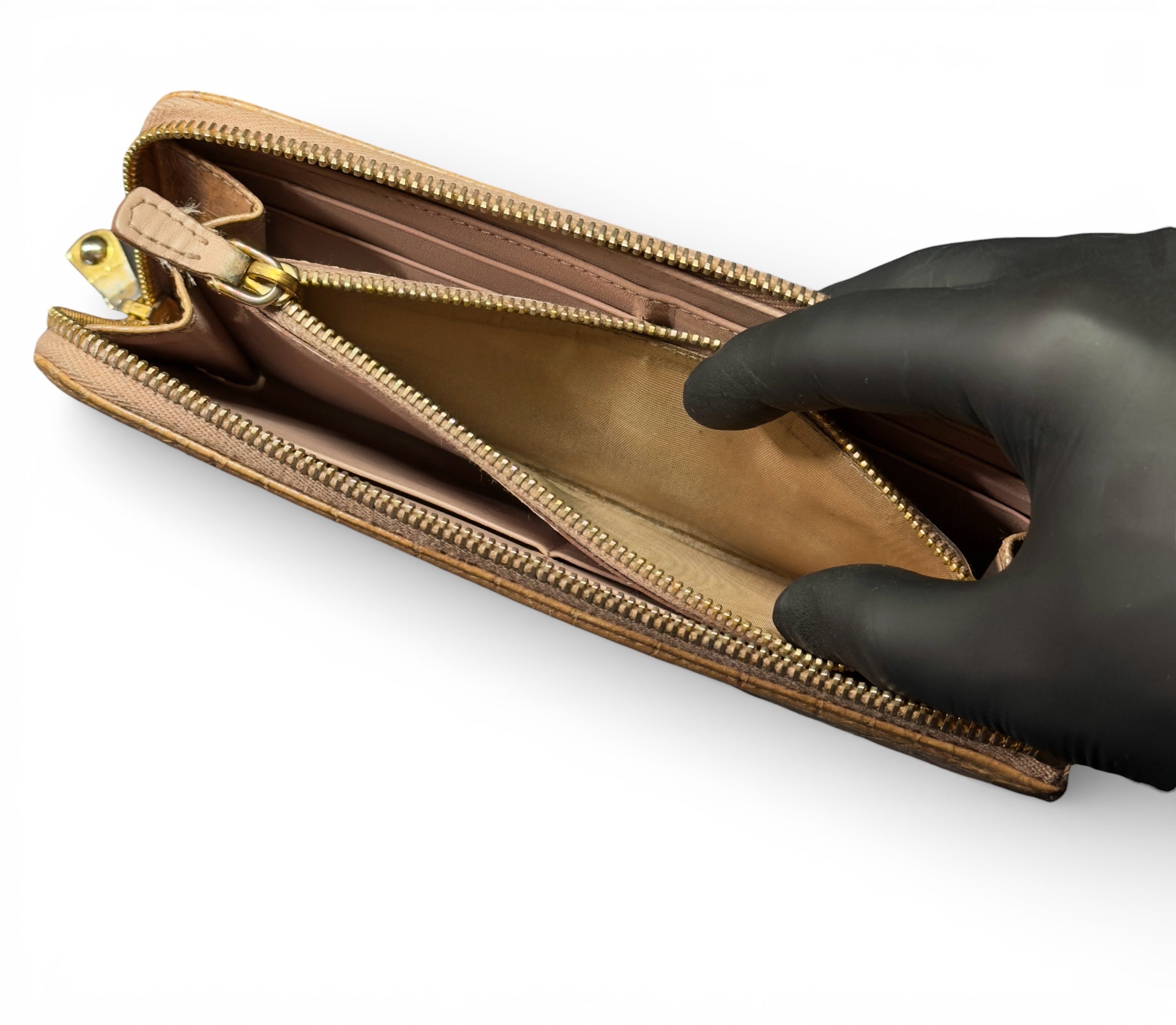 MIU MIU CROC EMBOSSED LAMBSKIN LARGE WALLET