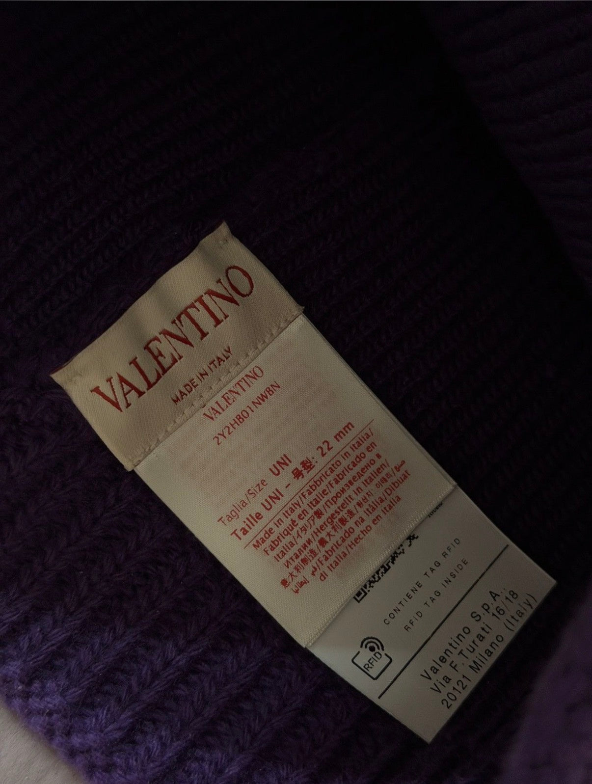 VALENTINO COLLEGIATE BEANIE