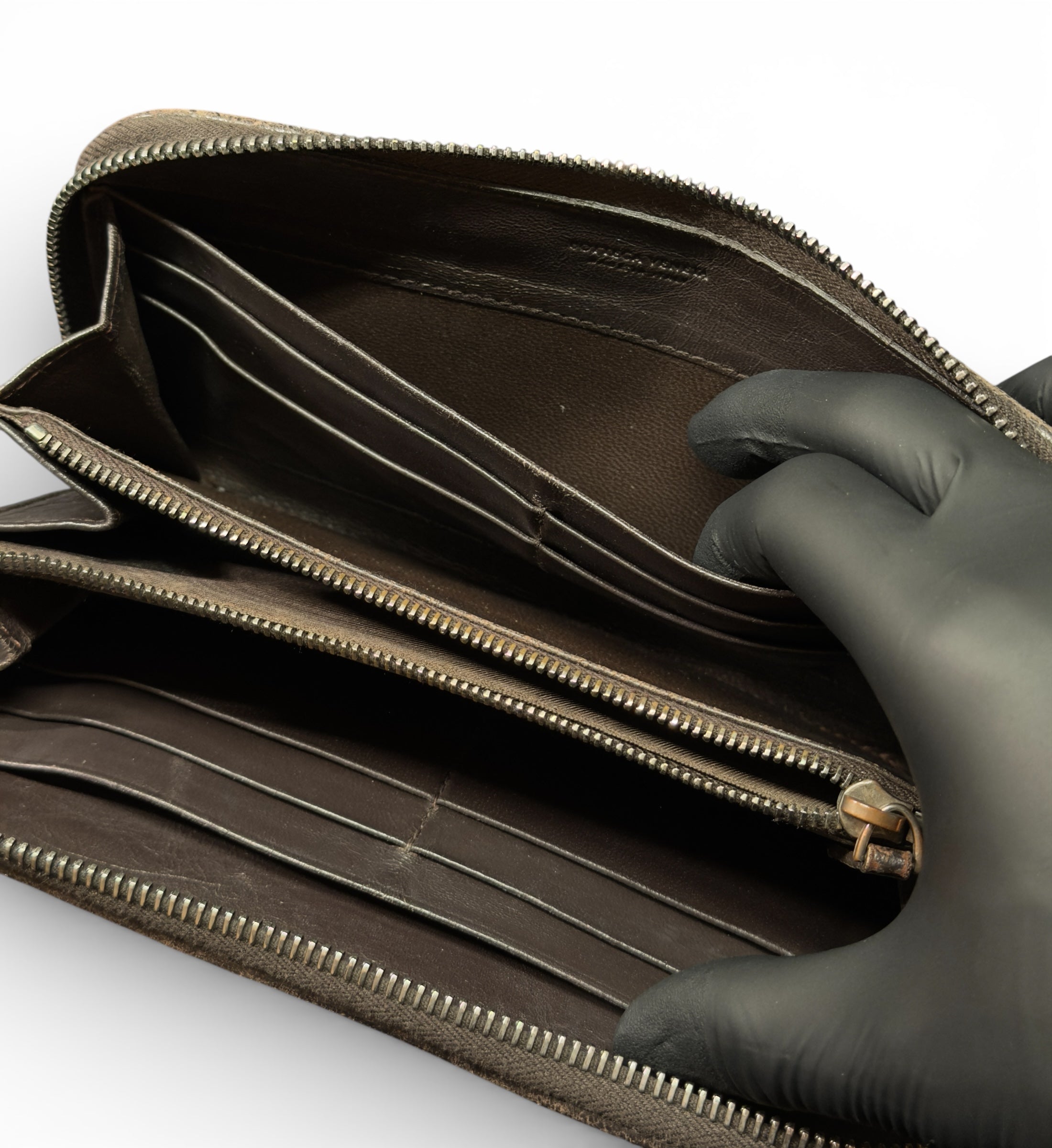 BOTTEGA VENETA INTRECCIATO PICCOLO ZIP AROUND WALLET