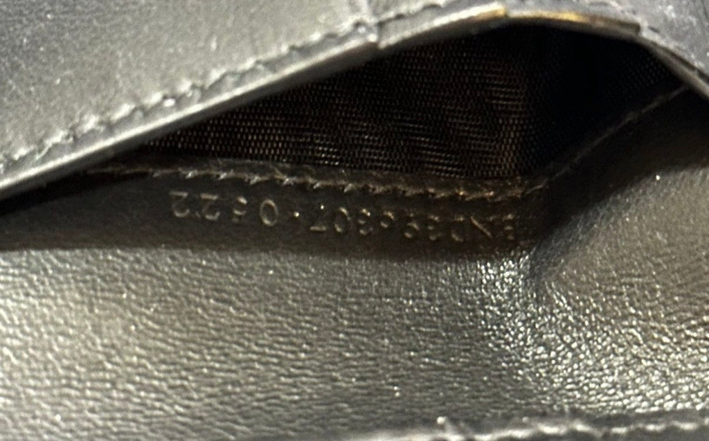 SAINT LAURENT PARIS EAST/WEST CROCODILE LEATHER BIFOLD WALLET