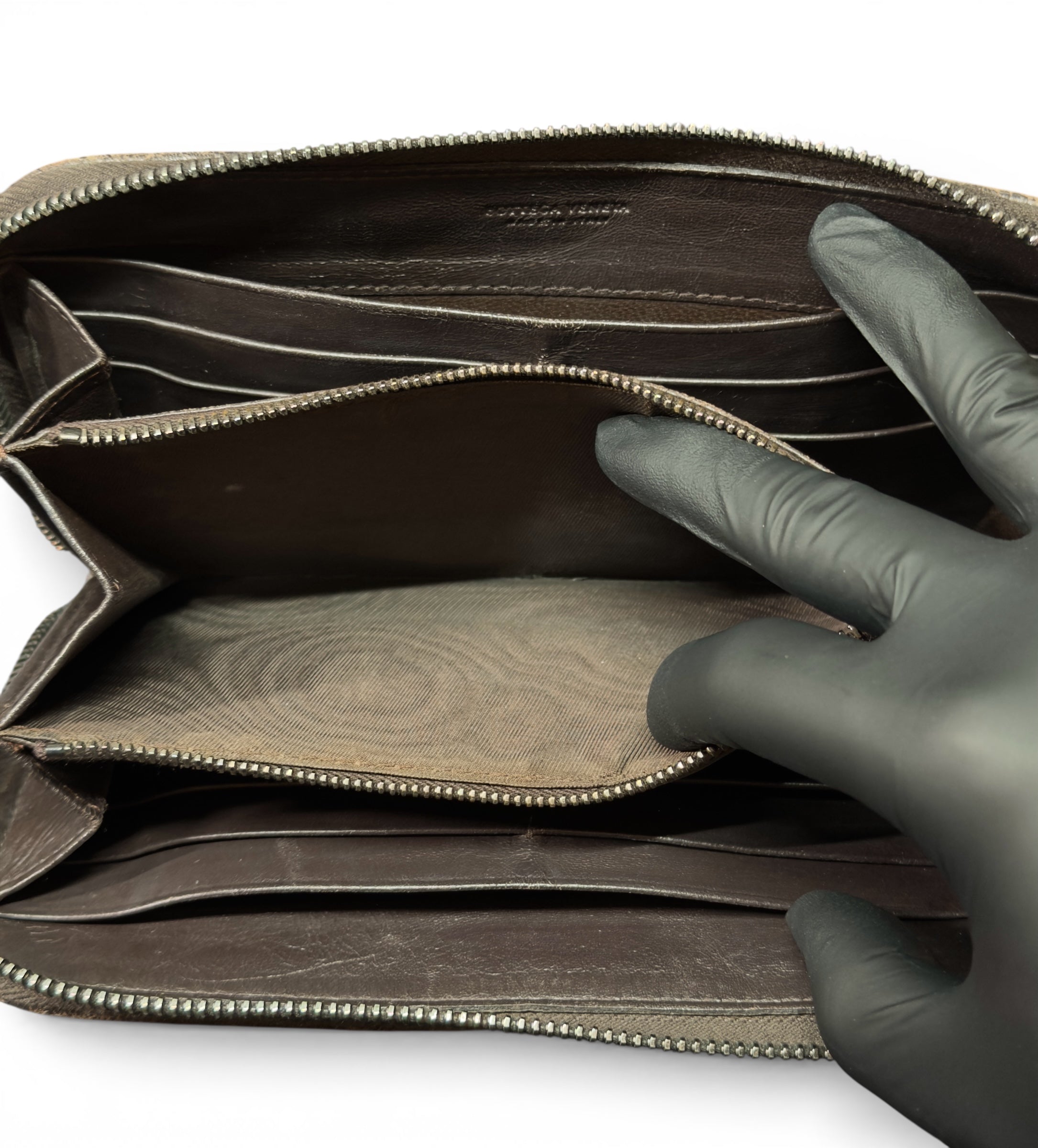 BOTTEGA VENETA INTRECCIATO PICCOLO ZIP AROUND WALLET