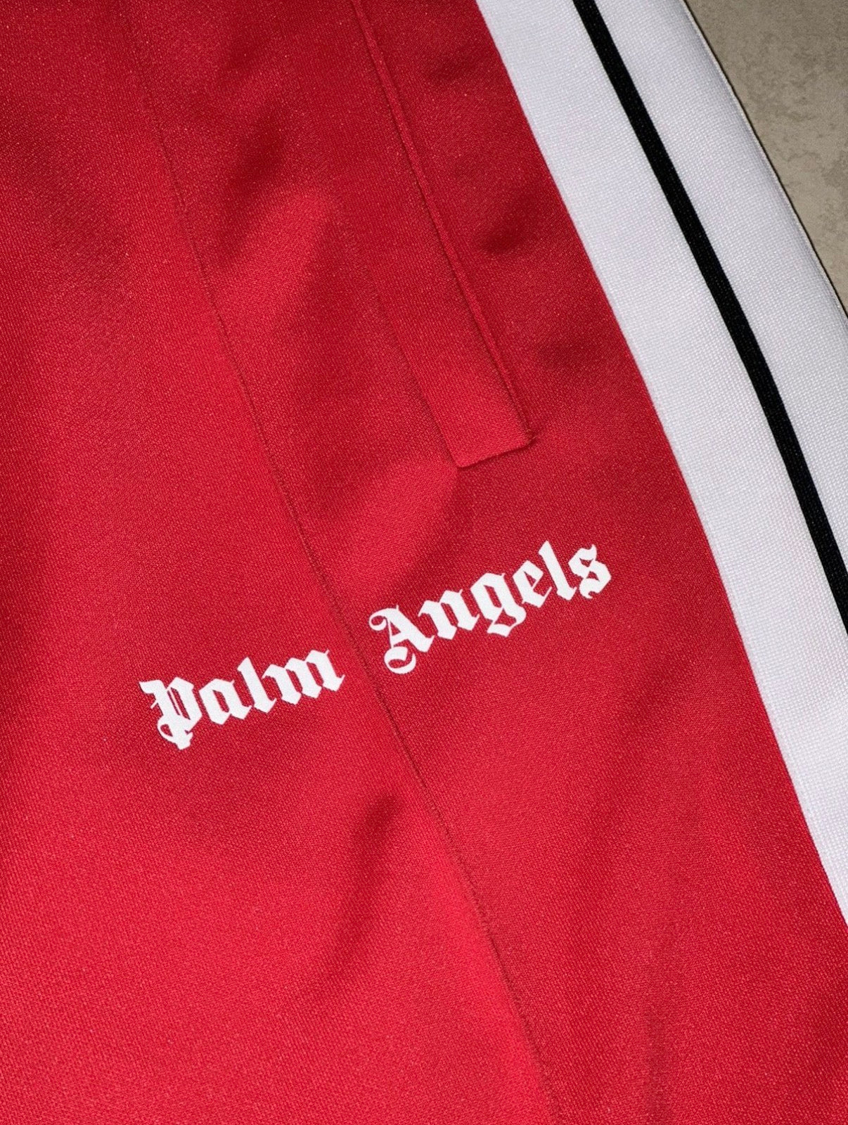 PALM ANGELS LOGO-PRINT TRACK PANT